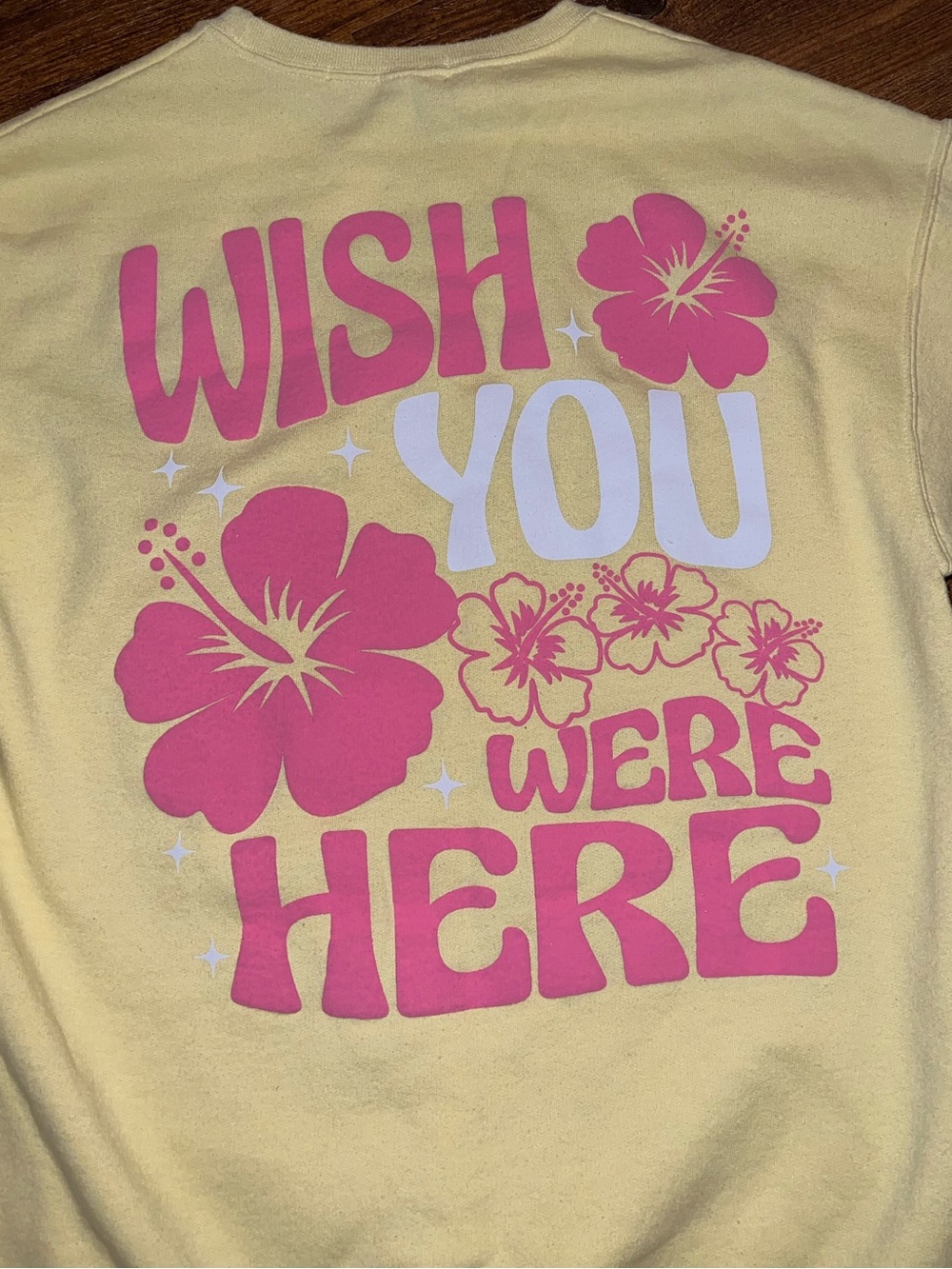 Altar'd State Yellow Pink Hibiscus Floral Coastal Crewneck Sweatshirt Size XS/S - Picture 7 of 10